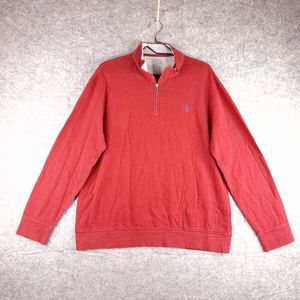 Polo Ralph Lauren Sweatshirt Men's XXL Red Quarter-Zip Performance Small Pony